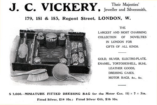 Advertisement: J. C. Vickery, Their Majesties' Jeweller and Silversmith, London.