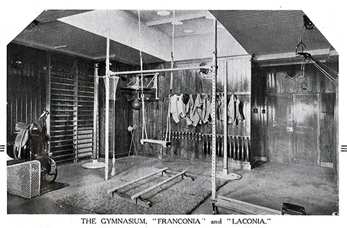 The First Class Gymnasium on the RMS Franconia and RMS Laconia.