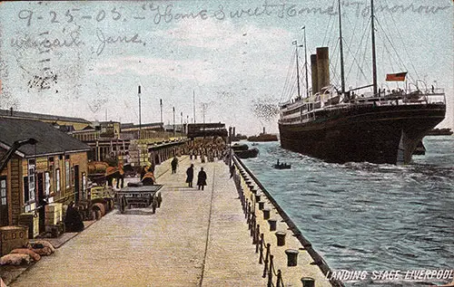 1905 "Home Sweet Home" - View of Landing Stage Liverpool 