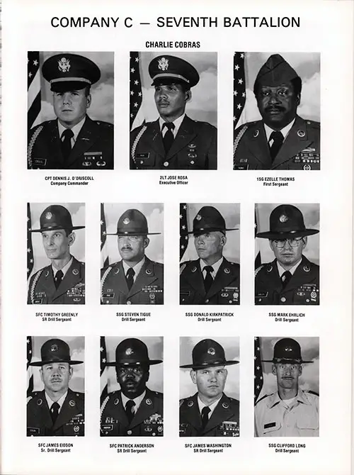 Company C 1982 Fort Benning Basic Training Leadership, Page 2.