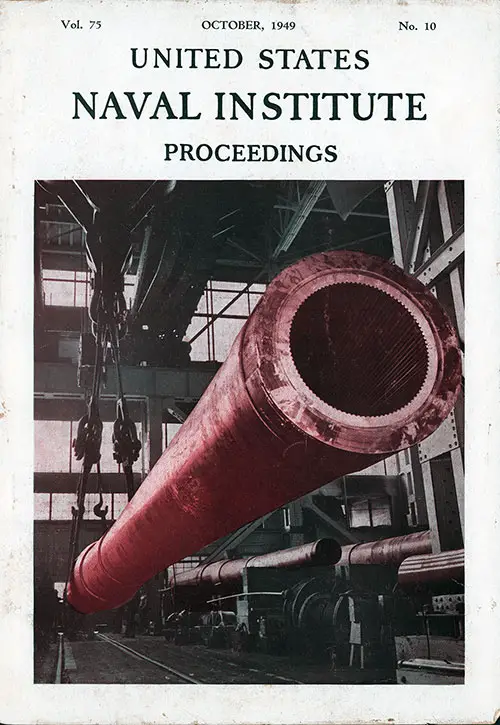 October 1949 Proceedings Magazine: United States Naval Institute 