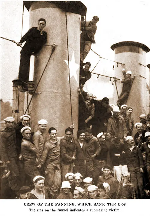 Crew of the USS Fanning That Sank the U-58 Submarine.