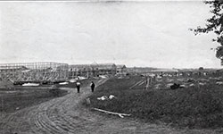 Skeletin Buildings During the Construction of Camp Dix