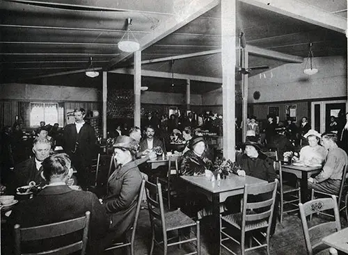 Visitors at the Hostess House Cafeteria