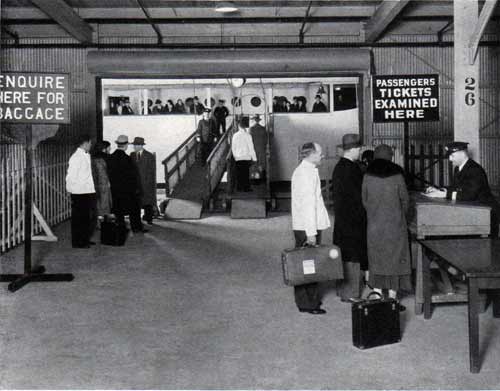Passengers Checking in Before Embarking on the Baltimore Mail Line Steamships