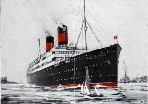Illustration of the Steamship Frederik VIII 
