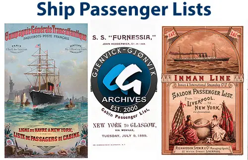 Ship Passenger Lists (the 1880s through the 1950s)