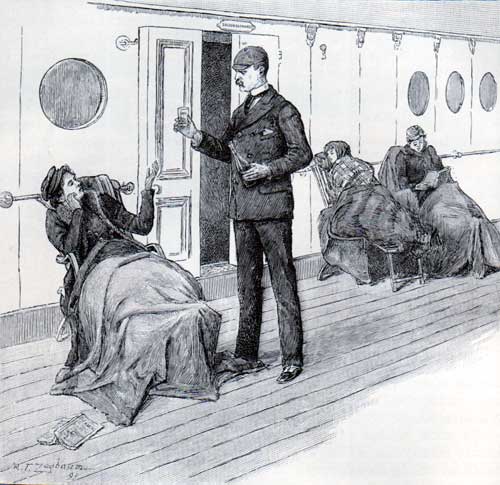 More Comfort on Deck - Relaxing with a beverage circa 1890 