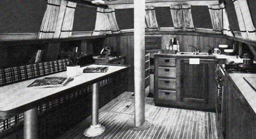 Main Cabin of the CAL 2-46 Yacht - 1976 Print Advertisement.