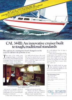 1977 CAL 34-III: An innovative cruiser built to tough, traditional standards