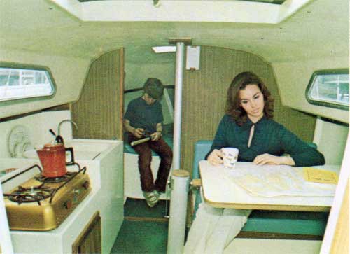 View of Interior Cabin of O'Day 23