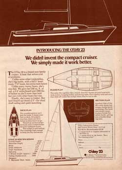 INTRODUCING THE O'DAY 23 - 1977 Magazine Advertisement