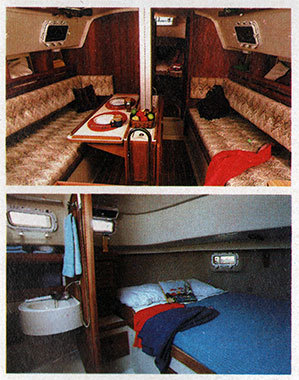 Views of the Stateroom on the O'Day 37