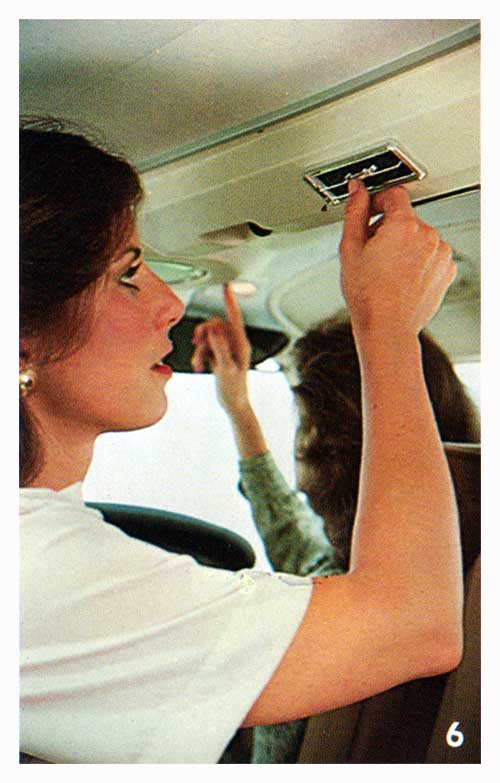 Air vents are standard over each seat for your passengers' comfort. - 1980 Brochure