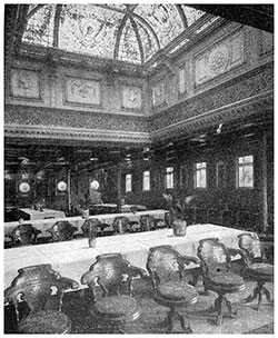 Partial View of Dining Saloon - Atlantic Transport Line circa 1908