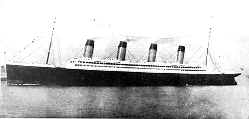 The last photograph of the Titanic taken as she was leaving Southampton on her Maiden Voyage.