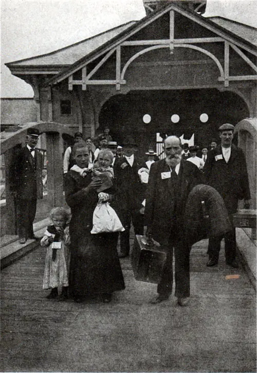 New Immigrants Entering America from Ellis Island.