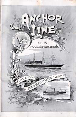 Passenger Manifest, City of Rome, Anchor Line 1896