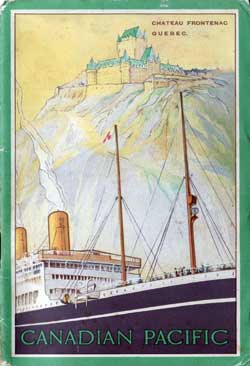 Passenger List, Canadian Pacific SS Empress of Scotland - 1924 - Front Cover