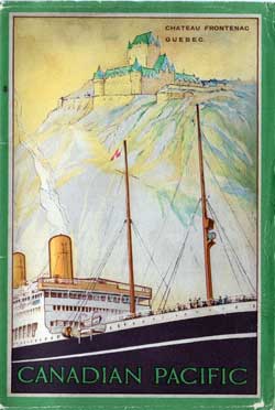 Passenger List, Canadian Pacific SS Marburn 1925 - Front Cover