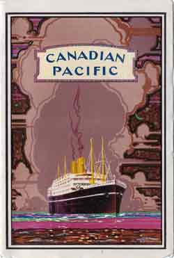 Passenger List, Canadian Pacific SS Minnedosa - May 1928 - Front Cover