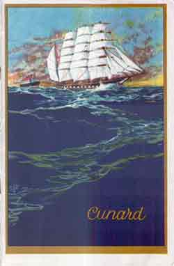 Passenger List, Cunard Line RMS Mauretania - Sep 1928 - Front Cover