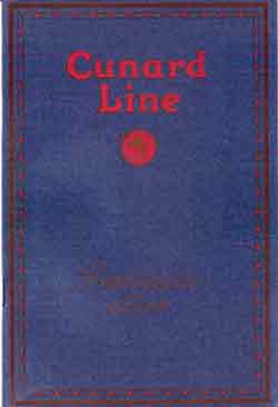 Passenger List, Cunard Line RMS Tuscania - Sep 1927