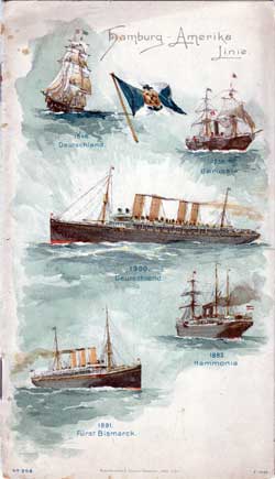Passenger Manifest, Hamburg-Amerika Linie SS Fürst Bismarck, 1903, Hamburg to New York