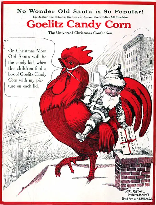 Goelitz Candy Corn Advertisement, Candy and Ice Cream Magazine, December 1915.
