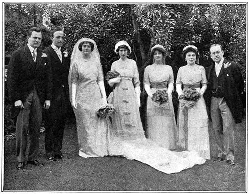 An outdoor wedding party in 1911