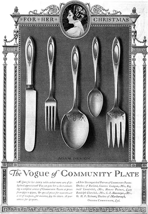 Community Plate 'Silverware' Advertisement, Good Housekeeping Magazine, December 1920.