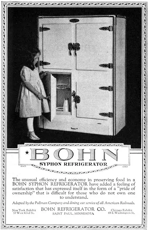 Bohn Syphon Refrigerator Advertisement, Good Housekeeping Magazine, June 1921.