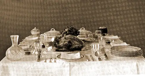 A Thanksgiving Table, Set Up for a Formal Meal.