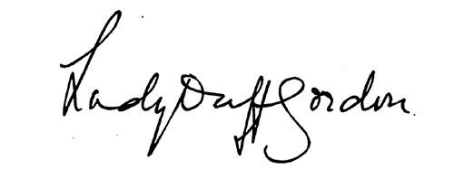 Signature of Lady Duff-Gordon