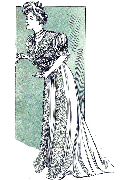 Figure 7: Tea Gown in Ninon-de-Soie and Guipure