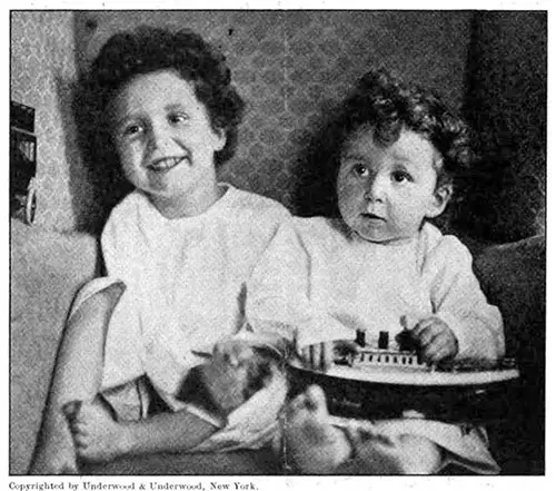 Two Little Waifs from the RMS Titanic, cared for by Miss Margaret Hays Since the Tragedy.