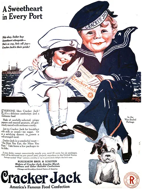 Cracker Jack - America's Famous Food Confection - 1919 Ad