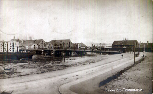 Postcard of Brakke Bro, Trondhjem, Norway from 1911
