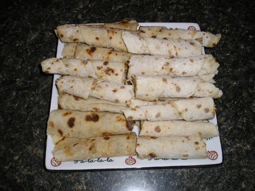 Norwegian Lefse Prepared With Butter and Brown Sugar.