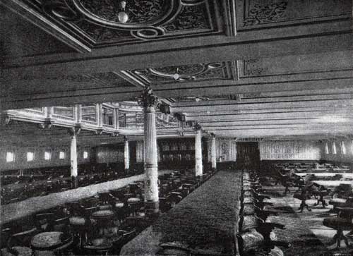 In the Main Saloon of the Teutonic