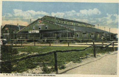 Y.M.C.A. Auditorium and Information Bureau at Camp Dodge.