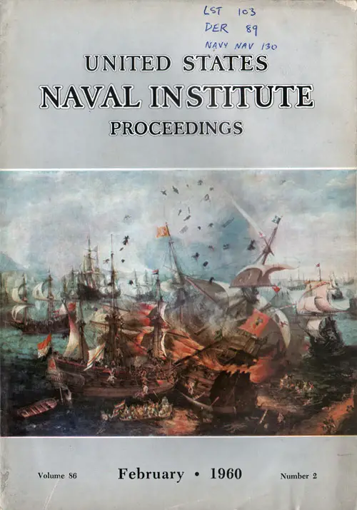 Front Cover, A Naval Battle at Gilbraltar - 25 April 1607, US Naval Institute Proceedings, February 1960.