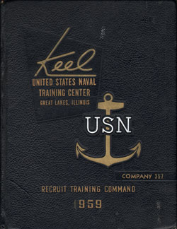 USNTC - Great Lakes - The Keel - Company 357 Yearbook 1959
