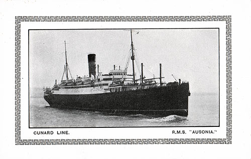 RMS Ausonia (1921) of the Cunard Line, 14,000 Gross Tonnage.