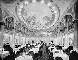 View of the Main Dining Saloon - S.S. Leviathan