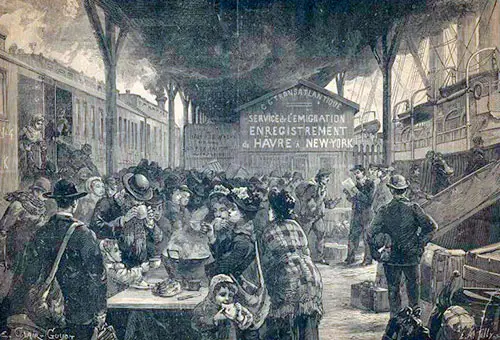 Immigrants at Le Havre, France