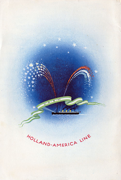 Back Cover, Activities Program, SS Nieuw Amsterdam, Holland-America Line, 27 August 1938