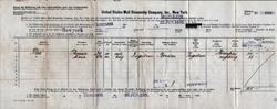 Front Side, Passenger Manifest, United States Mail Steamship Company, SS Hudson, 1921