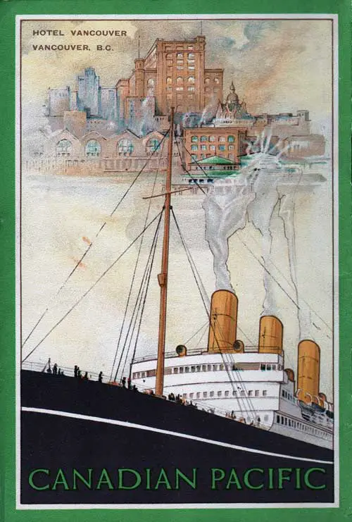 Back Cover, SS Montrose Cabin Passenger List, 18 February 1927.