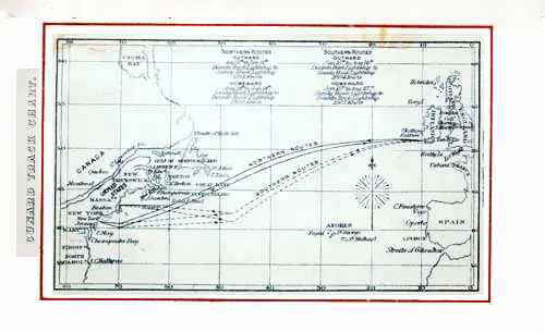 Track Chart from a Saloon Passenger List for the RMS Campania of the Cunard Line, Departing Saturday, 23 September 1899 from Liverpool to New York